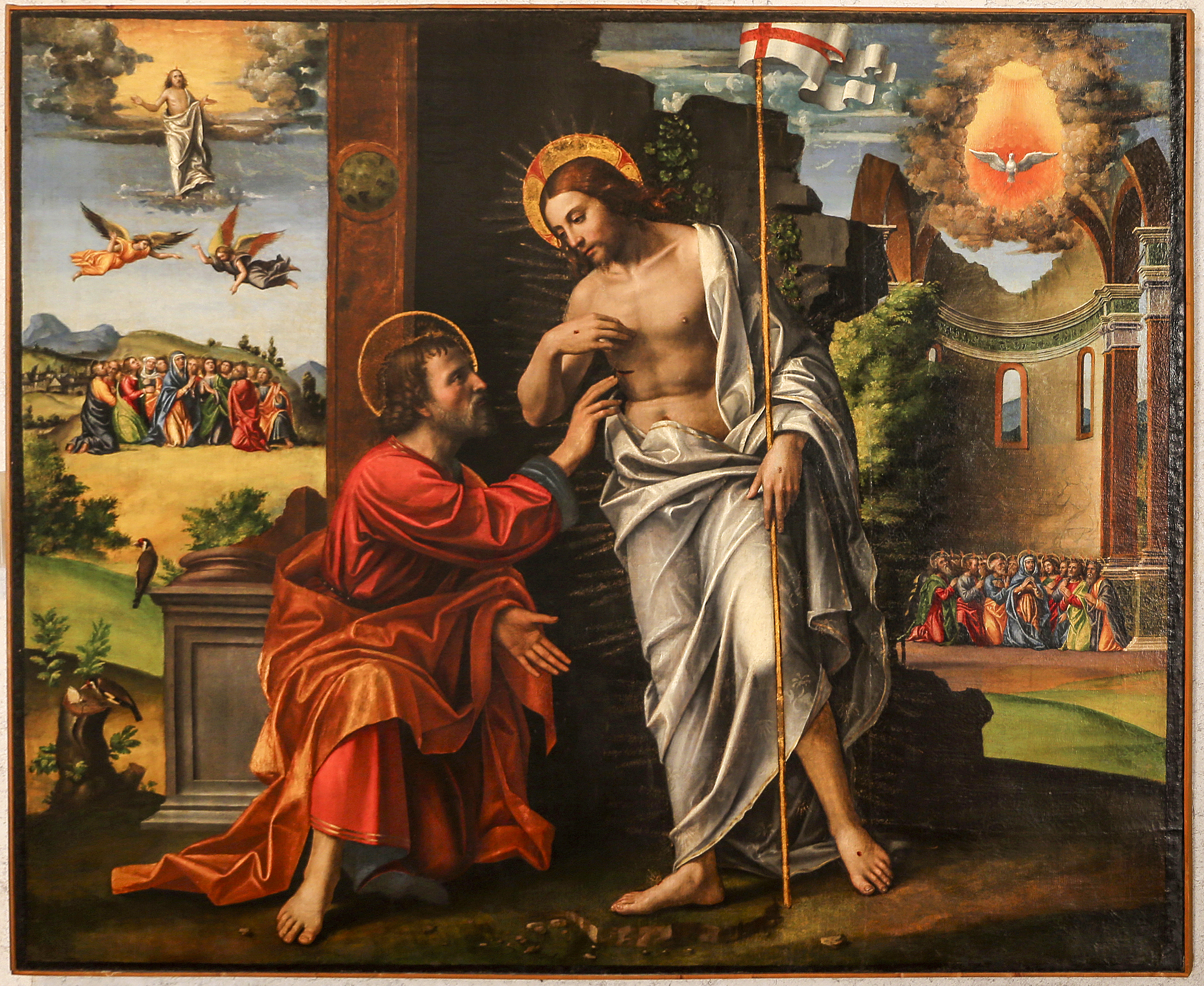 Paolo morando detto il cavazzola, incredulità di s. tommaso, da s. chiara a verona, 01