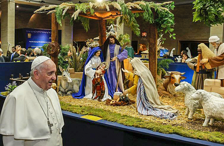 Papa Francesco presepe