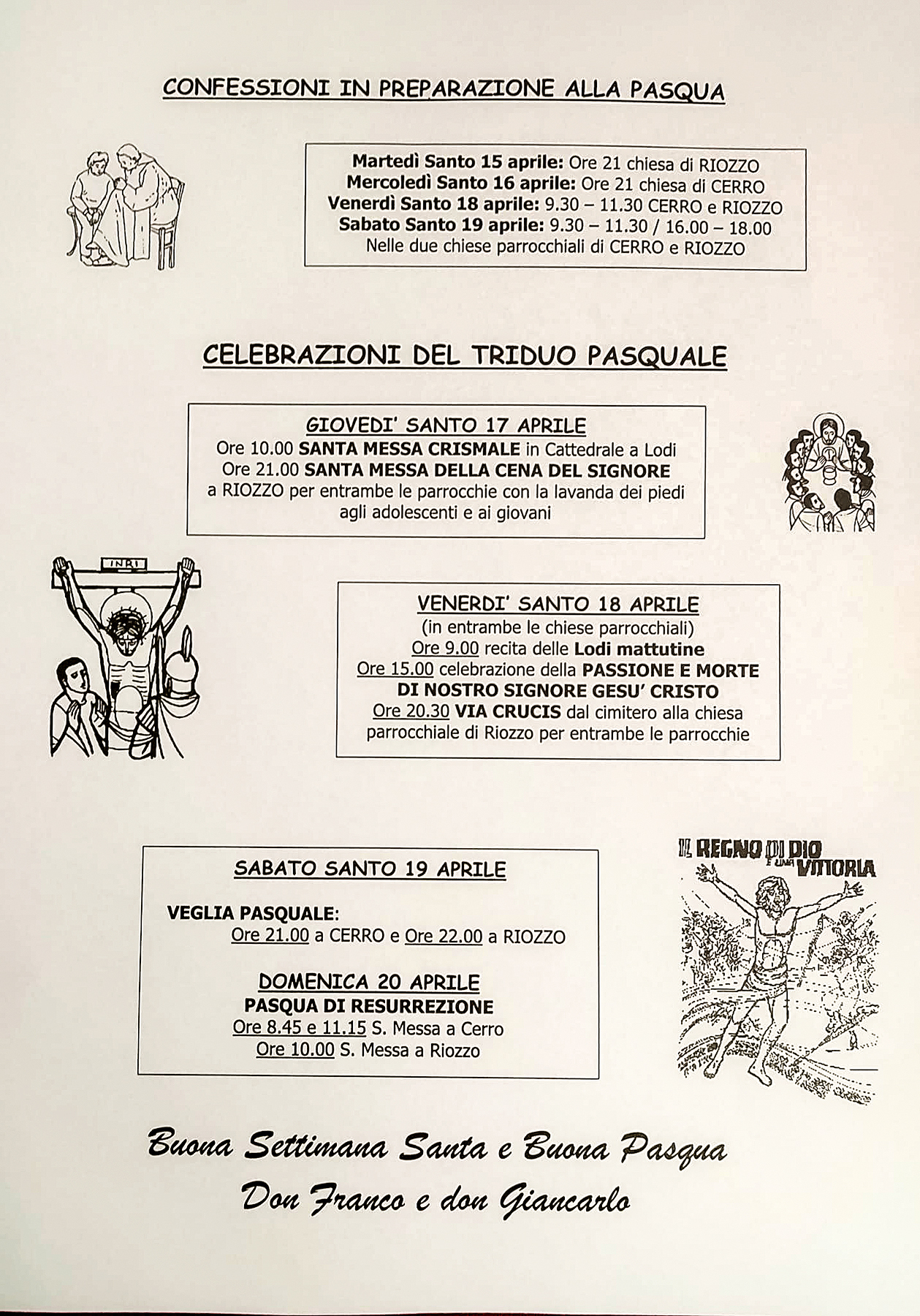 Programma settimama santa 2025